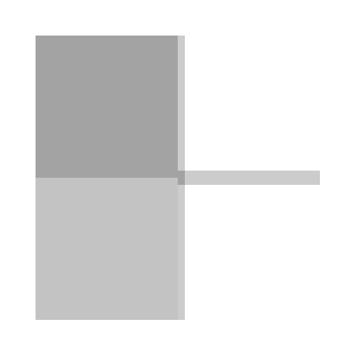 Two 4cm x 4cm x 4cm boxes, one on top of the other - DrawGPT