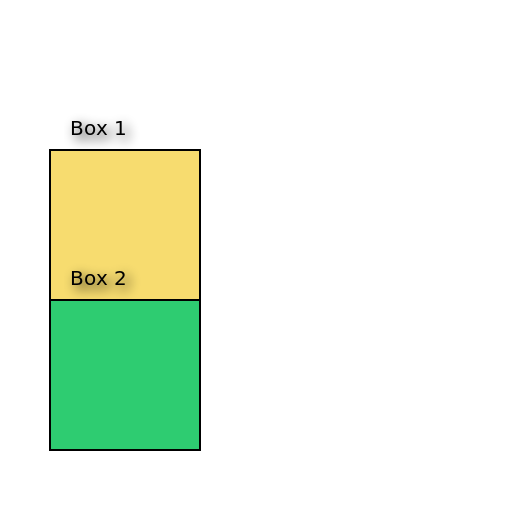 Two Boxes Stacked on Top of Each Other Seen from the Right Side - DrawGPT
