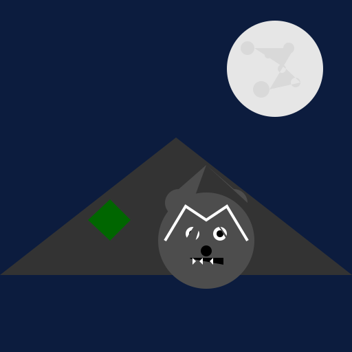 Wolf on a Hill Howling to the Moon - DrawGPT