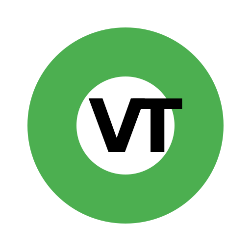 Logo for Wealth and Peace with initials V T - DrawGPT