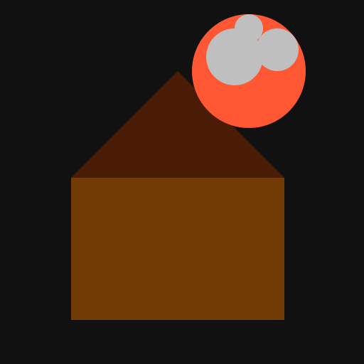 Meteor Destroys a House - DrawGPT