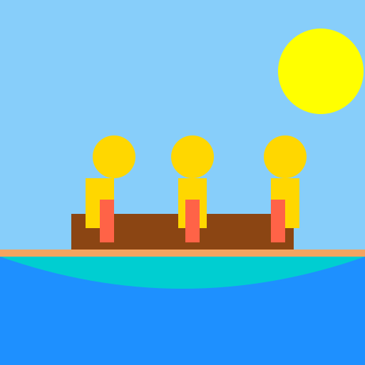 Wizard of Oz characters drinking at a waterfront bar - DrawGPT