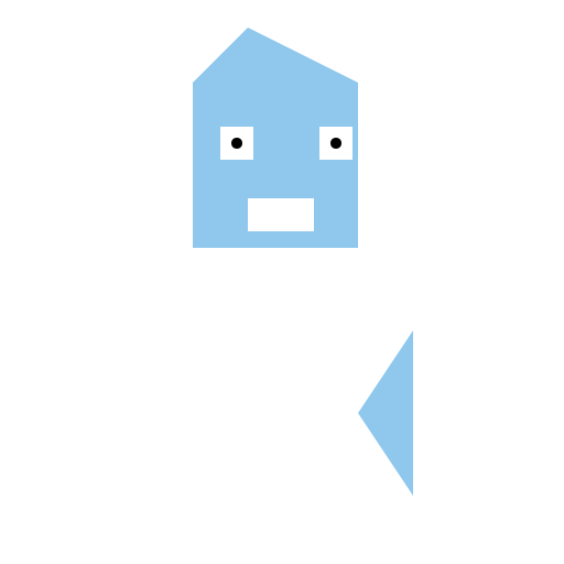 Hairless Blue Dog Girl - DrawGPT