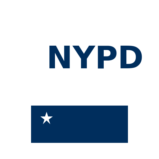 NYPD Logo with Blue Lines Flag - DrawGPT