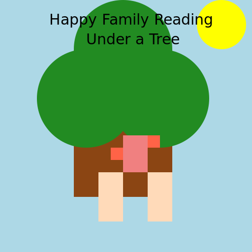 Happy Family Reading Under a Tree - AI Prompt #27075 - DrawGPT
