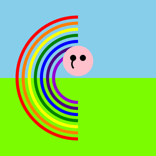Pig Over a Rainbow - DrawGPT