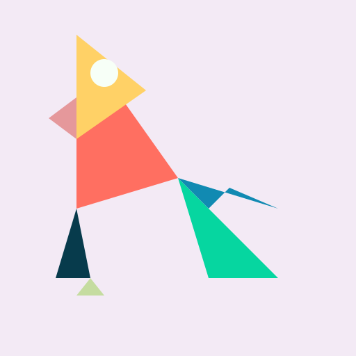 Milan Bird - An abstract bird with vibrant colors and bold shapes - DrawGPT