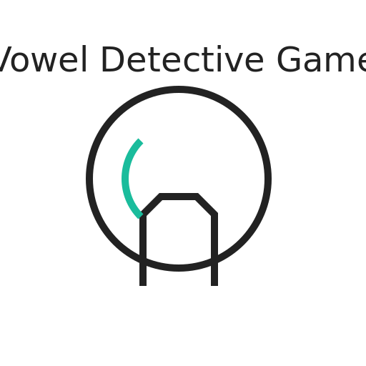 Vowel Detective Game Logo - DrawGPT