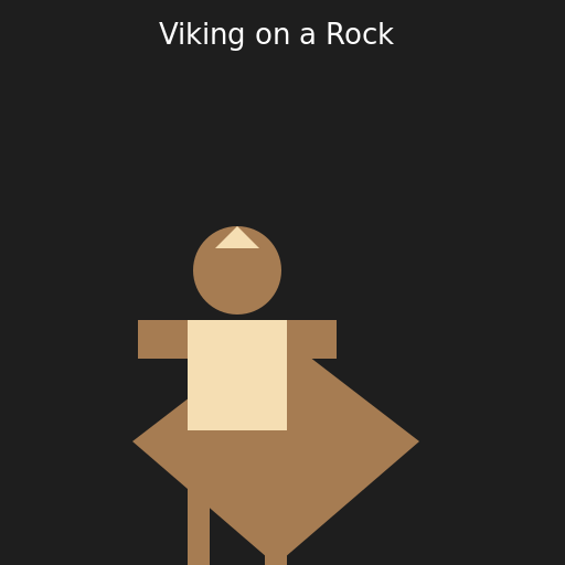 Viking on a Rock - Wide Angle with Dramatic Lighting - DrawGPT