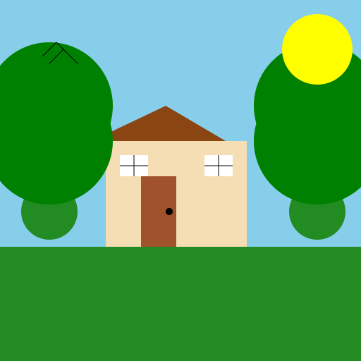 House with Forest Decor - DrawGPT