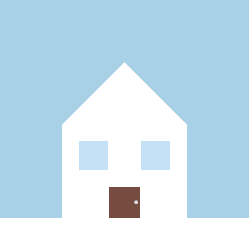 Snowy House with Door and Windows and No Chimney - DrawGPT
