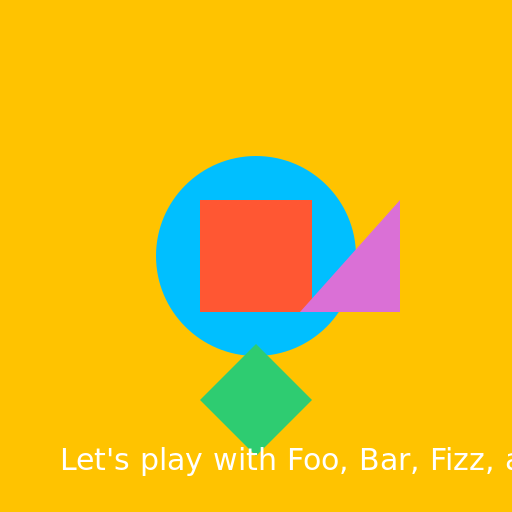 Foo Bar Fizz Buzz Fun App Logo - DrawGPT