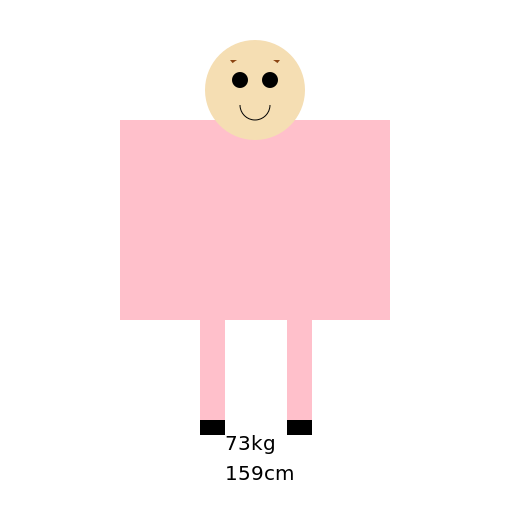 A Woman, 159cm Tall, 73kg Weight - DrawGPT