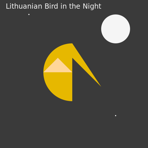 Lithuanian Bird in the Night - DrawGPT