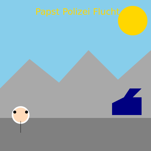 Papst Polizei Flucht - DrawGPT