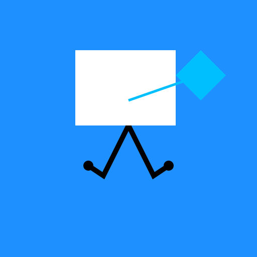 Stick Figure Man at His Computer Connected to Azure Cloud - DrawGPT