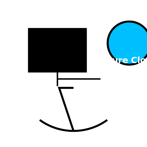 Man at computer. Computer shows connection by a line to a blue cloud. Cloud labeled Azure Cloud. - DrawGPT
