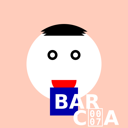 Cristiano Ronaldo wearing a FC Barcelona shirt - DrawGPT