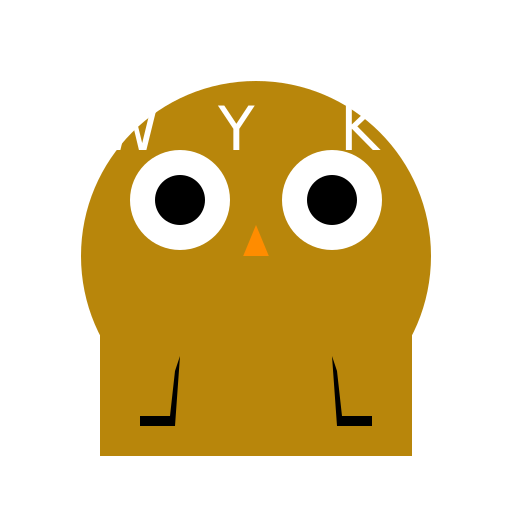 Friendly Owl with W, Y, and K shapes - DrawGPT