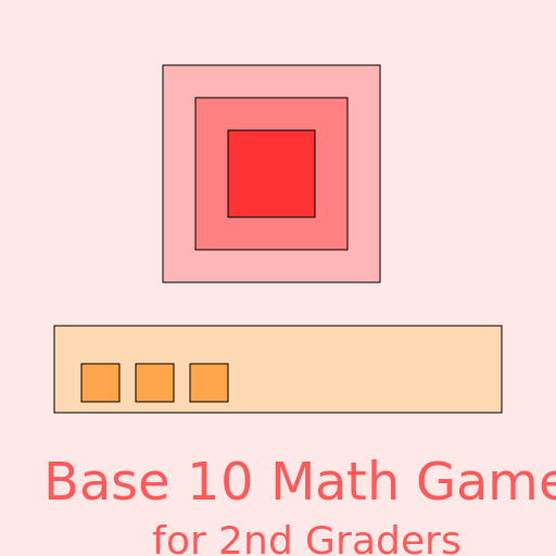 Base 10 Math Game for 2nd Graders Logo - DrawGPT