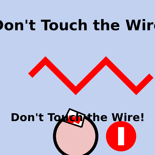 Don't Touch the Wire - Instruction Board Drawing - DrawGPT