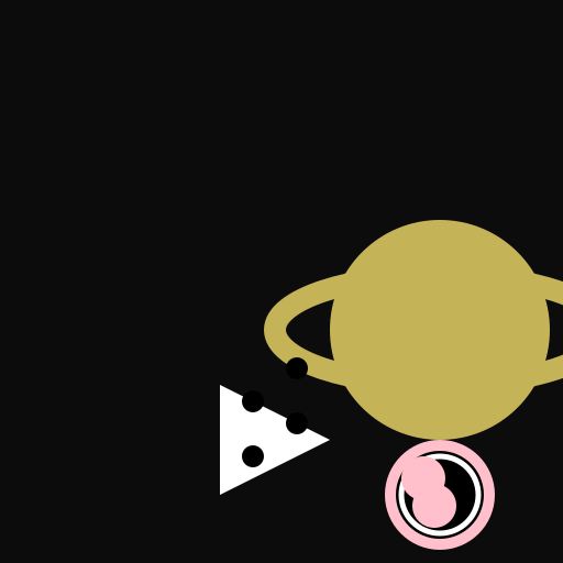 Space Zeppelin near Saturn with a Woman - DrawGPT