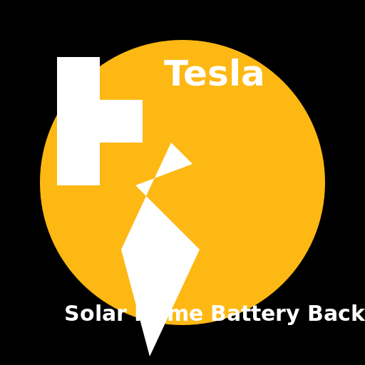 Tesla Solar Home Battery Backup System Logo - DrawGPT