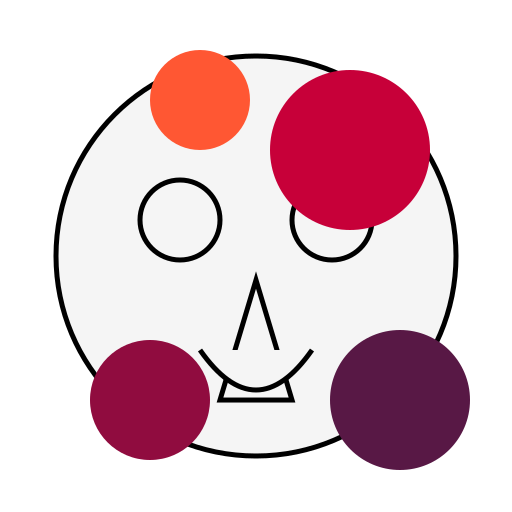 Skull with Paint Splashes - DrawGPT