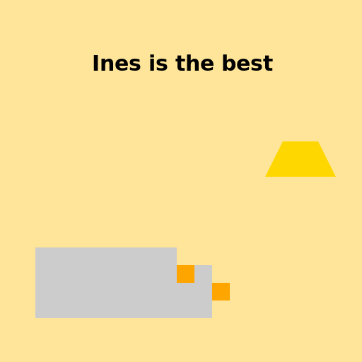 Beer glass on a delivery truck with the words 'Ines is the best' - DrawGPT