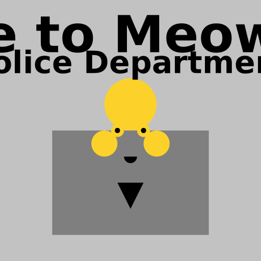 Yellow Cat Sitting on a Police Station Reception Desk - DrawGPT