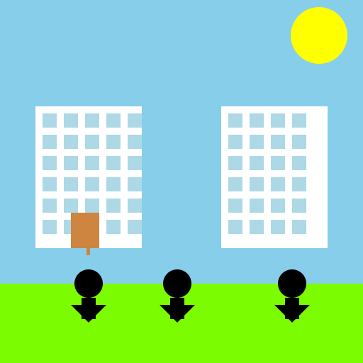 Two Boys and a Girl at the University - DrawGPT