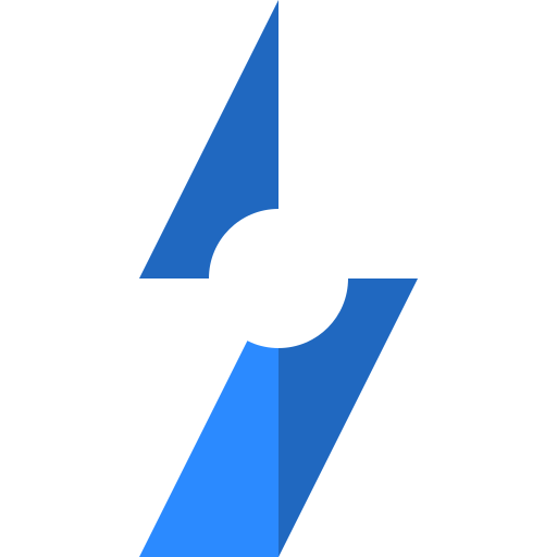 Blue Z-Shaped Lightning Bolt Logo - DrawGPT
