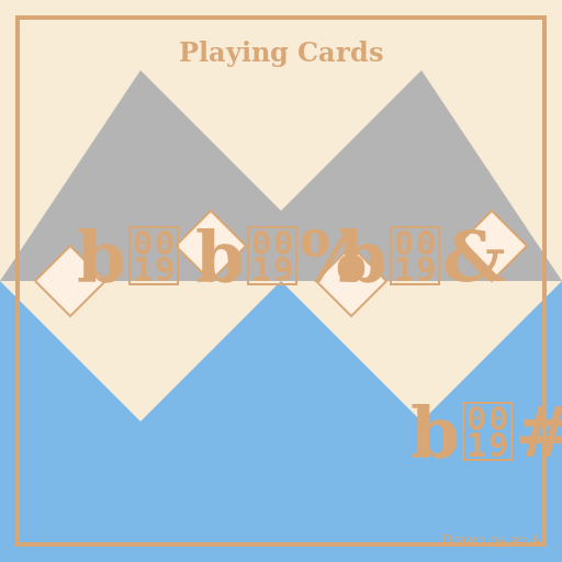 Vintage Western Playing Cards with Couples in Mountains and Water - DrawGPT
