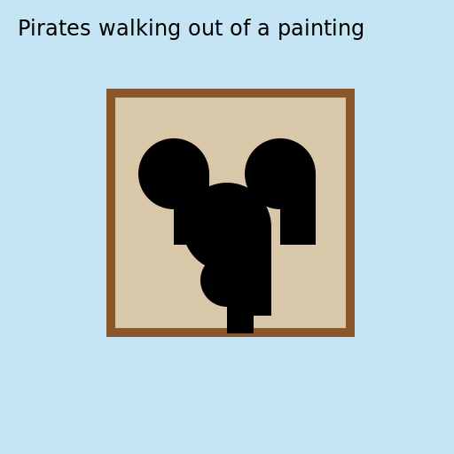 Pirates walking out of a painting - DrawGPT