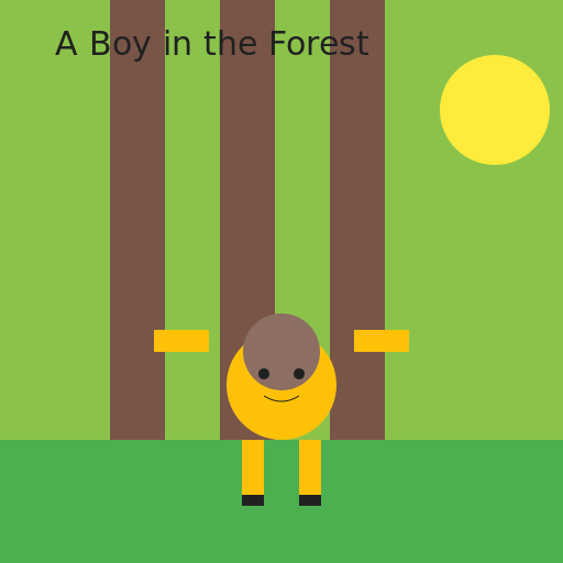 A Boy in the Forest - DrawGPT