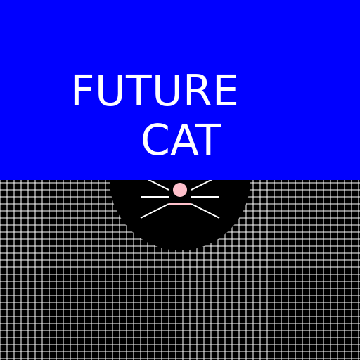 Black cat in futuristic background - DrawGPT