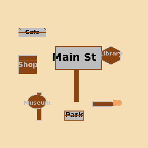 Folk Style Street Signs - DrawGPT