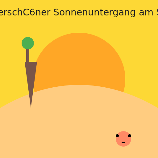 Wunderschöner Sonnenuntergang am Strand - DrawGPT