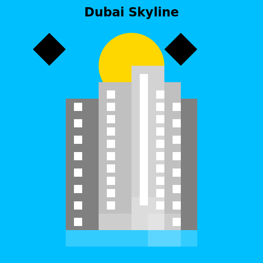 Dubai Skyline - DrawGPT