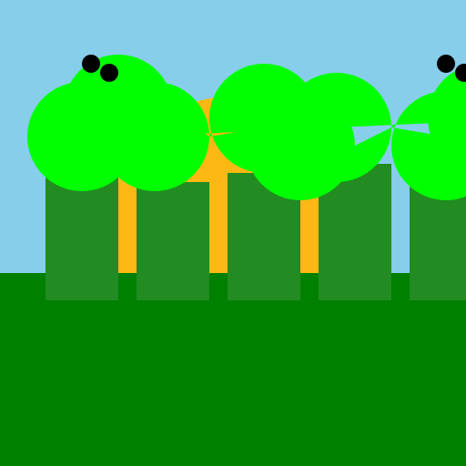 Sun shining on the forest - DrawGPT