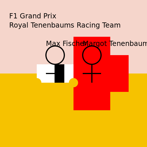 F1 Drivers in Wes Anderson Style - DrawGPT