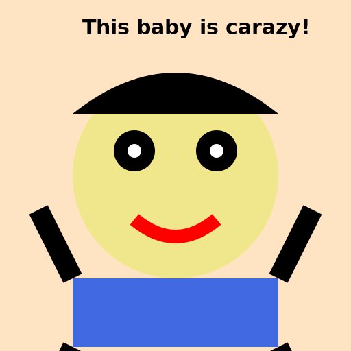 A Carazy Baby - AI Prompt #29040 - DrawGPT