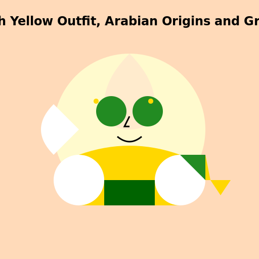 Fairy with Yellow Outfit, Arabian Origins and Green Eyes - AI Prompt #29728 - DrawGPT