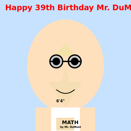 Happy 39th Birthday Mr. DuMont - The Math Teacher Caricature - AI Prompt #29909 - DrawGPT