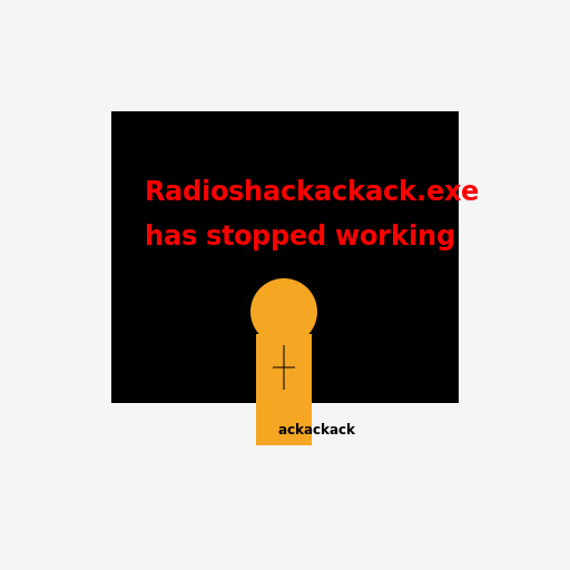Radioshackackack.exe has stopped working - AI Prompt #30481 - DrawGPT