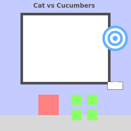 Pin the Penguin Watching Cat vs Cucumbers - AI Prompt #30505 - DrawGPT