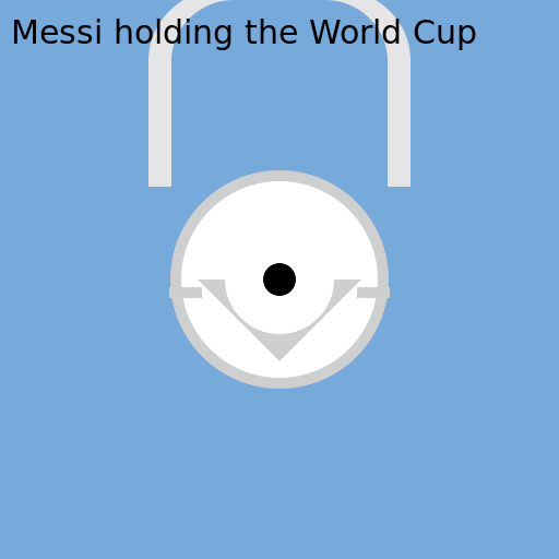 Messi holding the World Cup - AI Prompt #30597 - DrawGPT