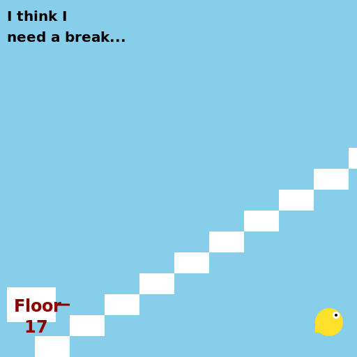 Sponge on Floor 17 Stairs - AI Prompt #30613 - DrawGPT