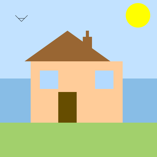 House Near the River in Scratch Style - AI Prompt #30995 - DrawGPT