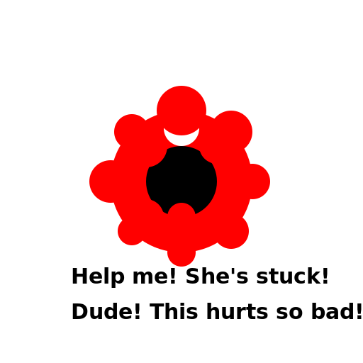 Help me! She's stuck! Dude! This hurts so bad! - AI Prompt #31724 - DrawGPT